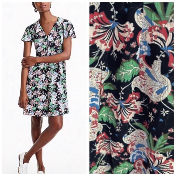 J. Crew Island Floral Button Front Dress - Picture 1 of 9